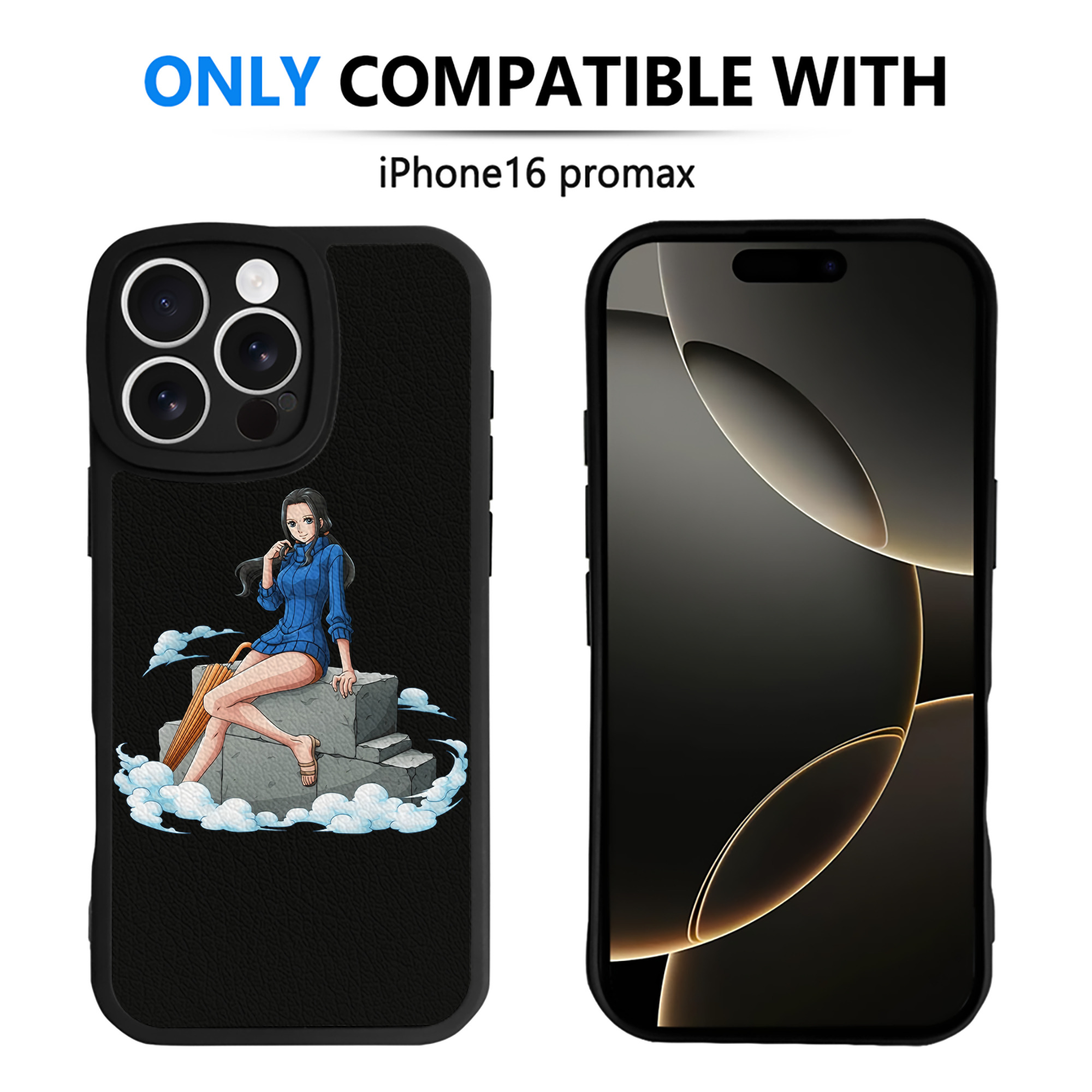 （画像用） ワンピース ニコ・ロビン ONE PIECE Nico Robin 【iPhone 16シリーズ対応】シリコンスマホケース（レザー調） 材質：シリコン
